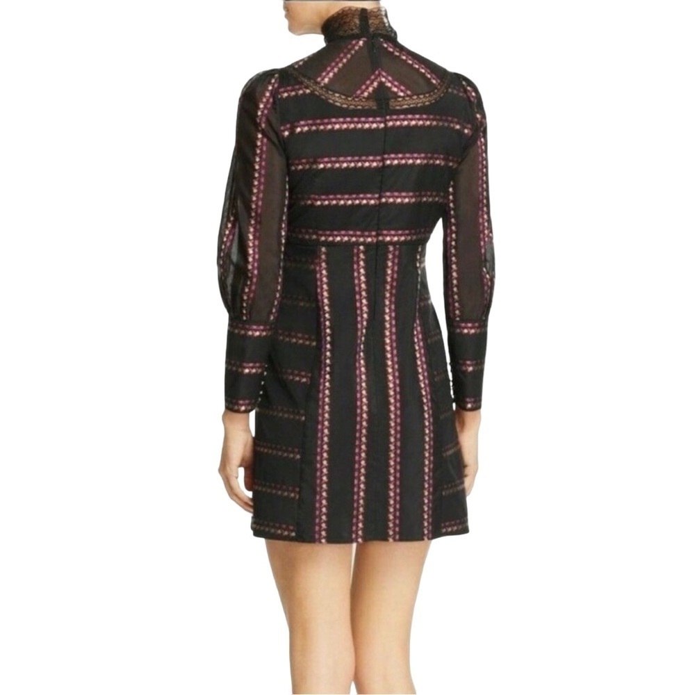 SANDRO Sibel Mock Neck Long Sleeve Dress - Picture 13 of 14